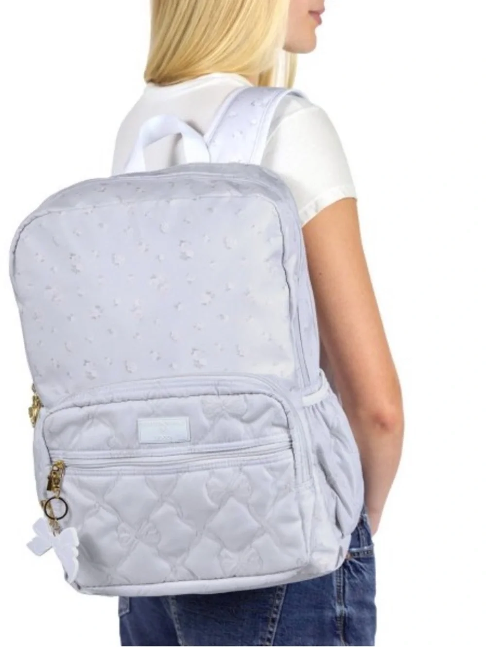 NWT LoveShackFancy x Target -Yoobi Everblooming Rosettes Backpack Breezy Blue